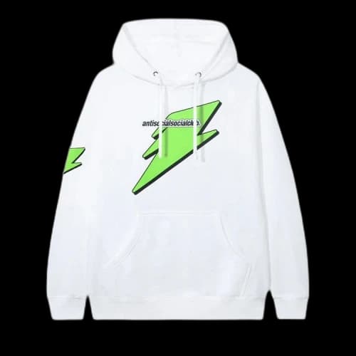 Anti Social Social Club Careless Bolt Hoodie 'White/Green'