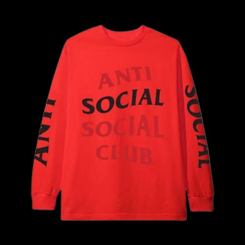 Anti Social Social Club Highlight Long-Sleeve T-Shirt 'Red'
