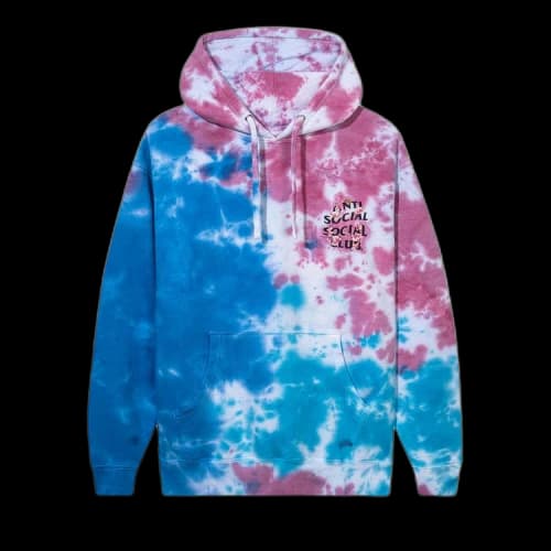 Anti Social Social Club Kkoch Hi-5 Candy Tie Dye Hoodie 'Blue'