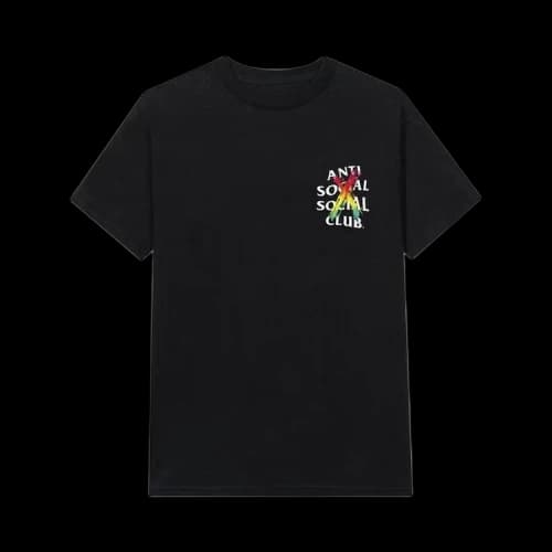 Anti Social Social Club Cancelled Rainbow Tee 'Black'
