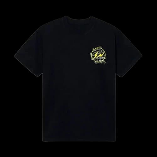 Anti Social Social Club x Fragment Bolt Tee 'Black/Yellow'