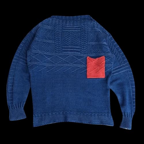 Kapital Pocket Crewneck Pullover 'Blue'