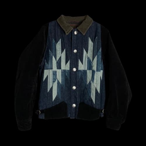 Kapital Ortega Patchwork Denim Jacket 'Black'