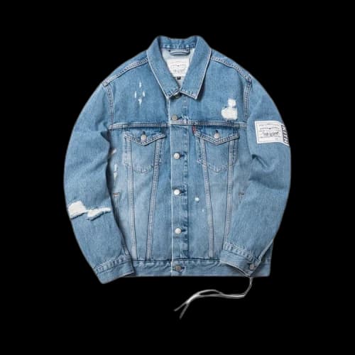 Kith For Levi's Thrashed Trucker Jacket 'Light Blue'