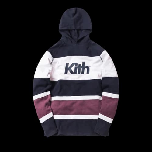 Kith Delk Paneled Hoodie 'Navy'