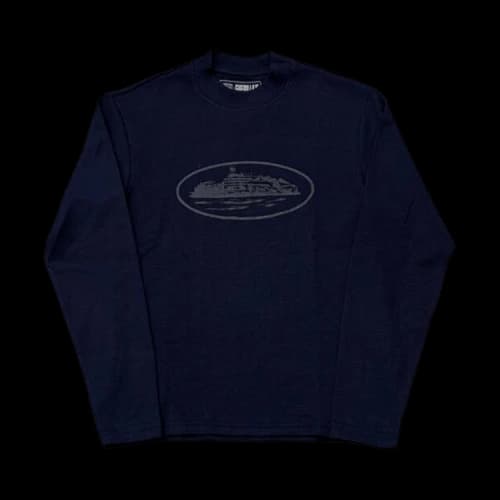 Corteiz Alcatraz Waffle Long-Sleeve 'Navy'