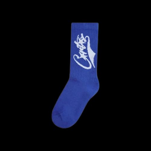 Corteiz Baseball Socks 'Blue and White'