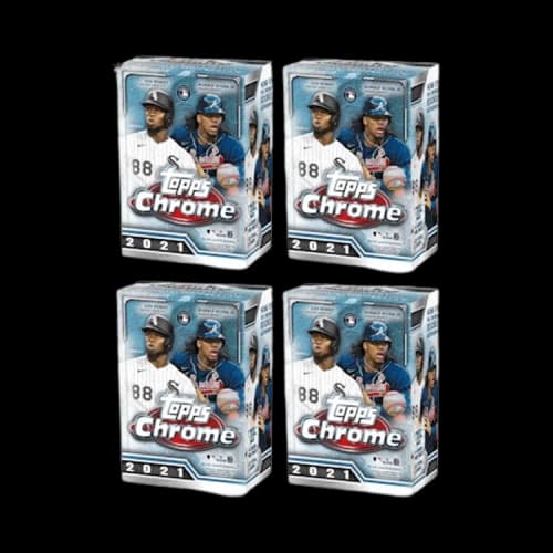 2021 Topps Chrome Baseball Blaster Box 4x Lot