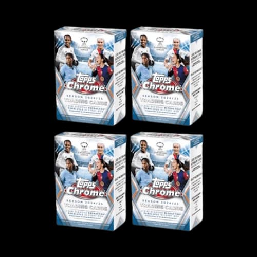2024-25 Topps Chrome UEFA Champions League Value Box 4x Lot
