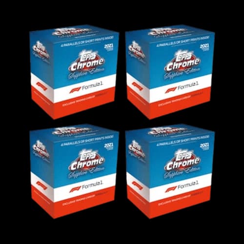 2021 Topps Chrome Sapphire Edition Formula 1 Racing Box 4x Lot