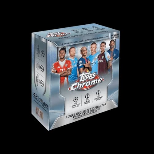 2025-26 Topps Chrome UEFA Club Competitions Soccer Mega Box