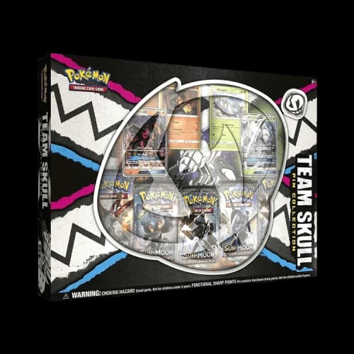 Pokémon Sun & Moon: Burning Shadows Team Skull Pin Collection