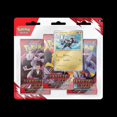 Pokémon Scarlet & Violet: Destined Rivals 3 Pack Blister 'Zebstrika'
