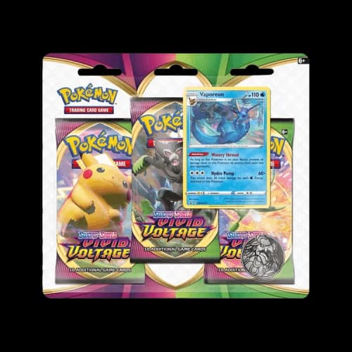 Pokémon Sword & Shield: Vivid Voltage 3 Pack Blister (Vaporeon)