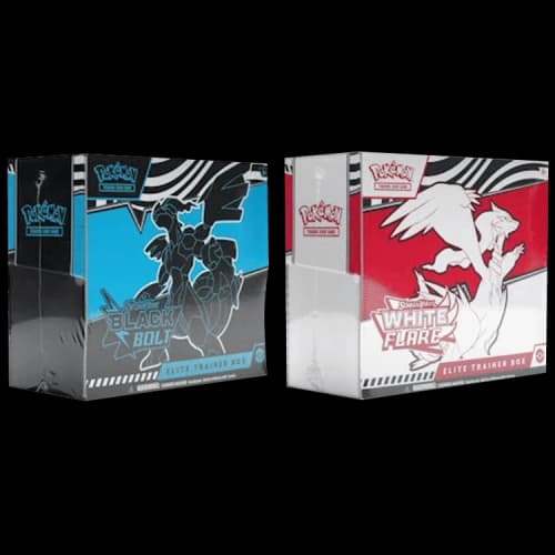Pokémon 2025 Scarlet & Violet Black Bolt & White Flare Elite Trainer Box