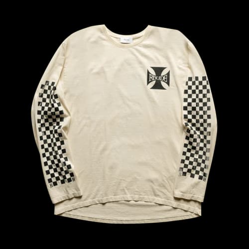 Rhude Classic Checkers Long-Sleeve Tee 'White'