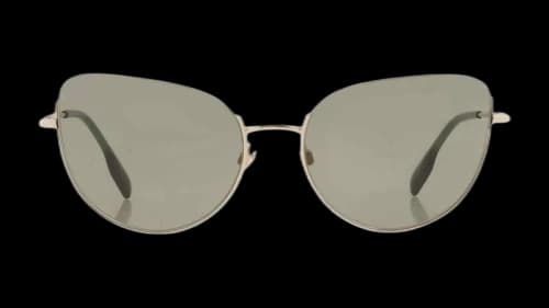 Burberry Harper Green Lens Sunglasses Gold