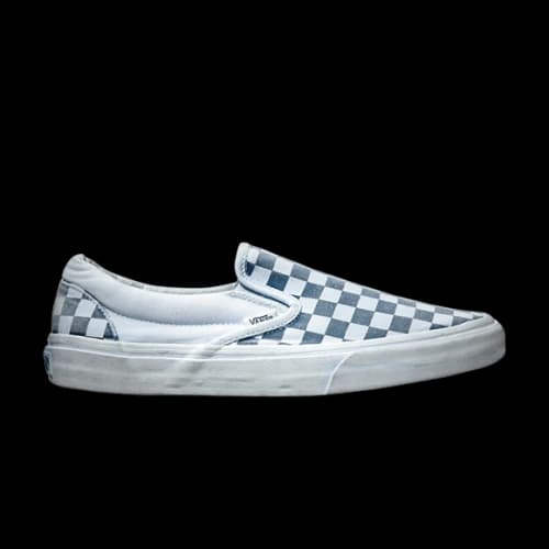 Vans Classic Slip-on (Over Washed) Checkerboard Dress Blue