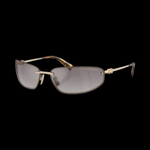 Miu Logo Nocturne Sunglasses 'Pale Gold'
