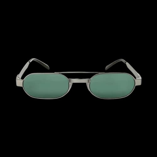 Miu Envie Sunglasses 'Ancient Silver/Green'
