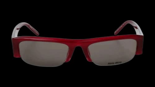 Miu Women's Half Frame Sunglasses Opal Burgundy