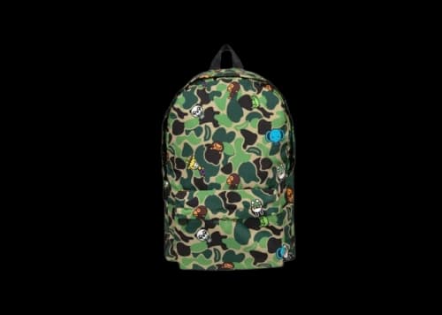 BAPE Baby Milo & friends Camo Large Size Backpack (SS26) Army Green
