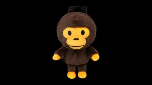 BAPE Baby Milo Large Plush Backpack Brown