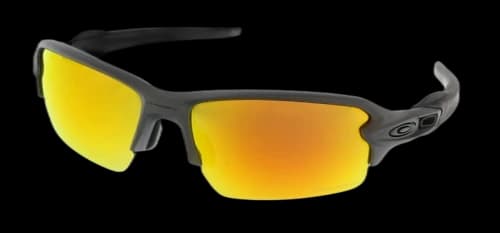 Oakley Flak 2.0 Rectangular Sunglasses Steel Grey/Prizm Ruby Orange (0OO9271)