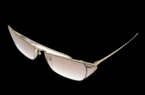 Prada Rectangular Sunglasses Gold/Brown/Brown Mirror-Silver Gradient (0PR 64US ZVN4O0)