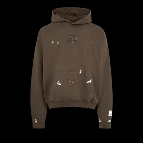 Gallery Dept. French Logo Painted Hoodie 'Sepia'