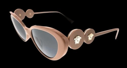 Versace Cat Eye Sunglasses Beige/Dark Grey (0VE4433U 538387)