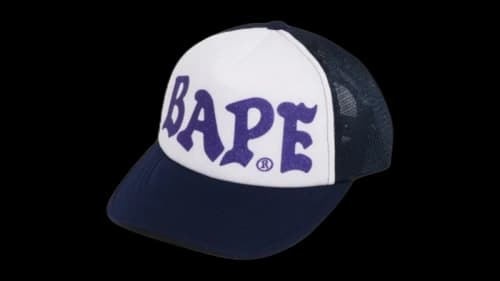 BAPE Glitter Print Mesh Cap Navy Blue