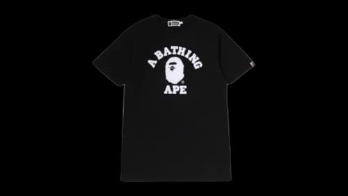 BAPE College Tee Dress Black