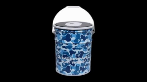 BAPE ABC Camo Steel Can Stool Blue