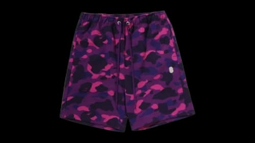 BAPE Color Camo Metal Ape Head Relaxed Fit Sweat Shorts (SS26) Royal Purple