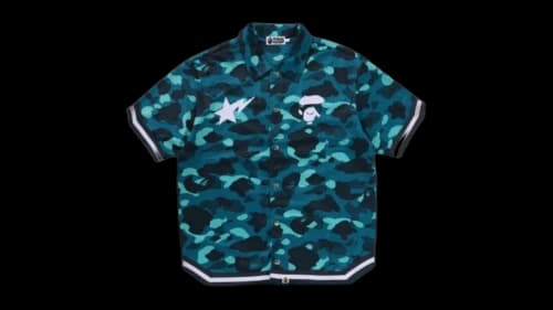 BAPE Color Camo Warm Up Short Sleeves Shirt Emerald