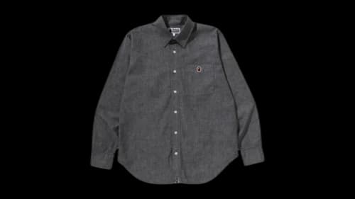 BAPE One Point Chambray Shirt Black (SS26)