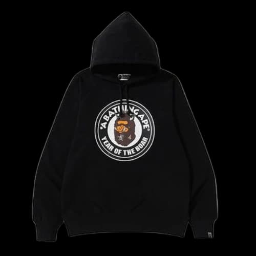 BAPE A Bathing Ape Head Alphabet Logo Hoodie 'Black'