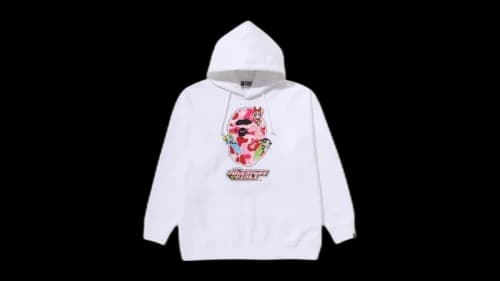 BAPE x Power Puff Girls Ape Head Pullover Hoodie White