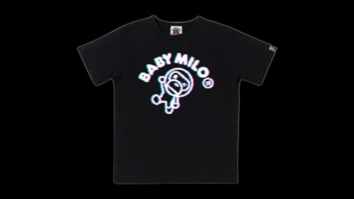 BAPE Kids Retro Pixel Winking Milo Tee Black