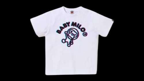 BAPE Kids Retro Pixel Winking Milo Tee White