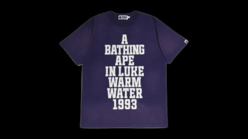 BAPE Vintage Effect Tee Navy Blue
