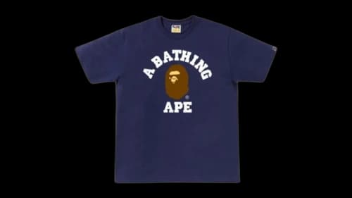 BAPE Essential College T-shirt (FW26) Navy Blue