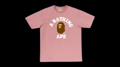 BAPE Essential College T-shirt (FW26) Pink