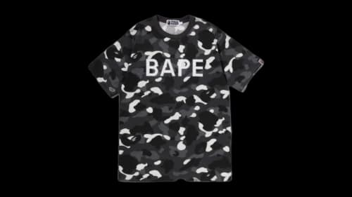 BAPE City Camo Rhinestone BAPE Logo Tee Black