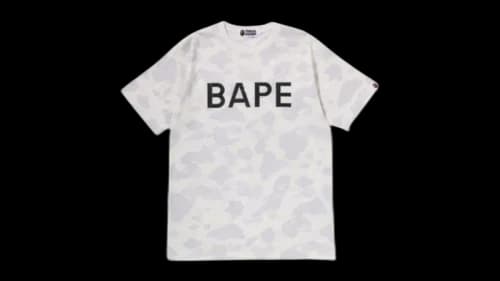 BAPE City Camo Rhinestone BAPE Logo Tee White