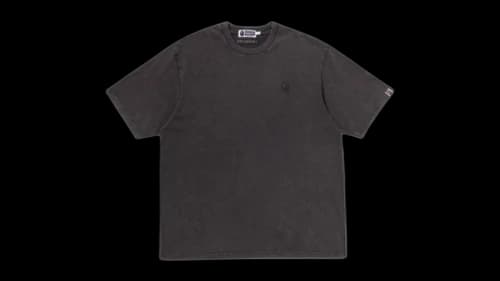 BAPE Garment Dyed One Point Relaxed Fit T-shirt Dark Grey