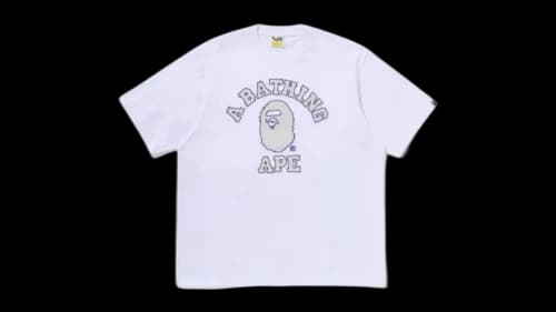 BAPE Hand Drawn Outline College Relaxed Fit T-shirt (SS26) White
