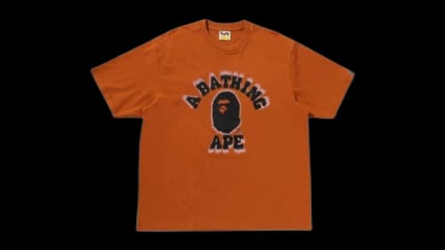 BAPE Spray College Relaxed Fit Tee Sorrel