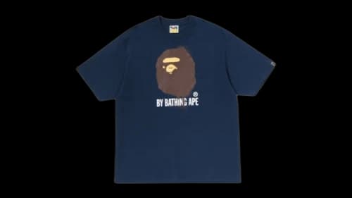 BAPE Spray Print by Bathing Ape Relaxed Fit T-shirt Navy Blue